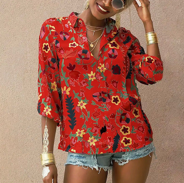 Flower Print Blouse