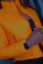 Load image into Gallery viewer, Trendy Orange Zipper Coat(Parka)
