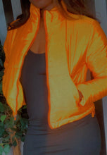 Load image into Gallery viewer, Trendy Orange Zipper Coat(Parka)
